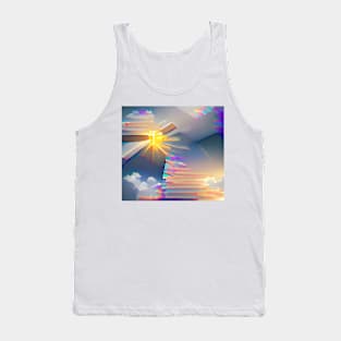 Glitched Sun Rays Tank Top